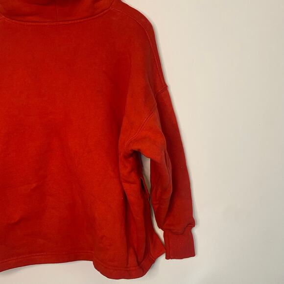 Good American Womens Red Boxy Oversized Hooded Sweatshirt Size Medium Large - Picture 13 of 16